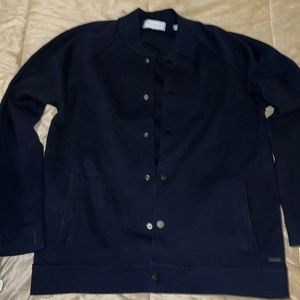 Scotch & Soda navy cotton blend South Sea Edition men’s cardigan l Amsterdam